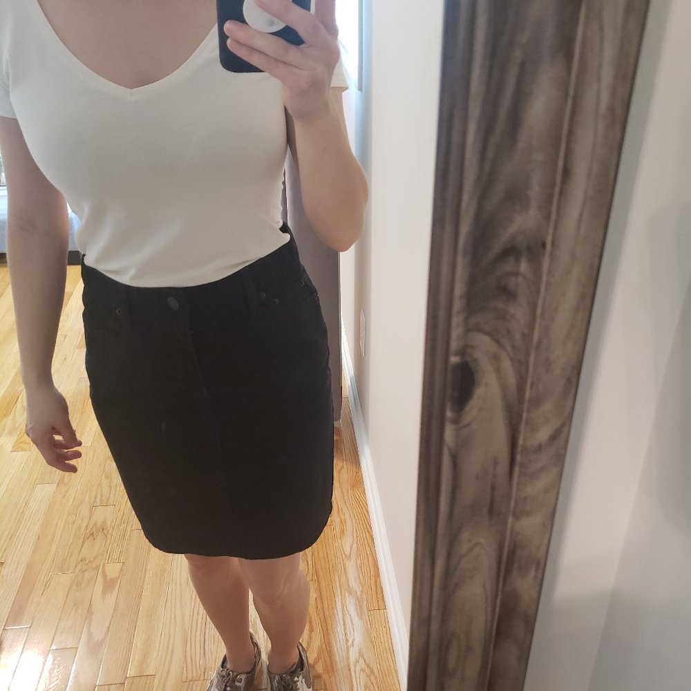 Gap Black Denim Skirt